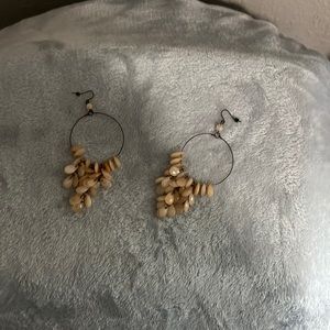 Tan dangling earrings